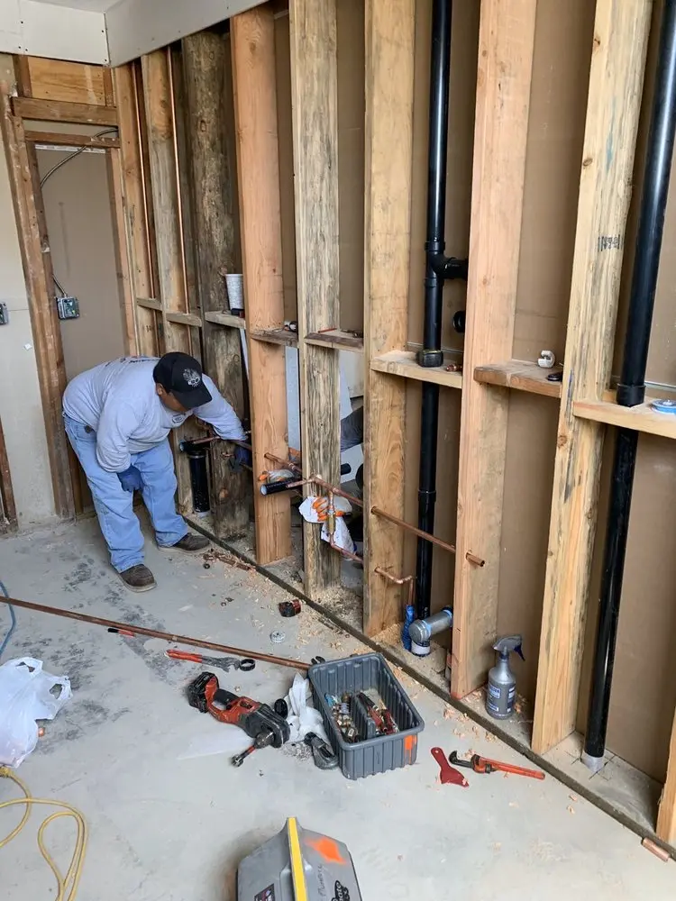Commercial rough-in plumbing for Water Heater Replacement in LaLoma Ranch